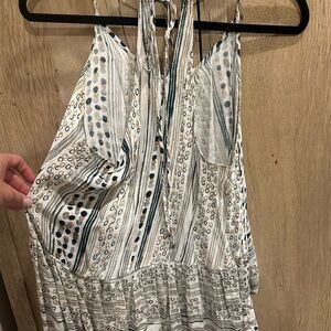 Lovestitch Halter Dress with Stripes and Dots